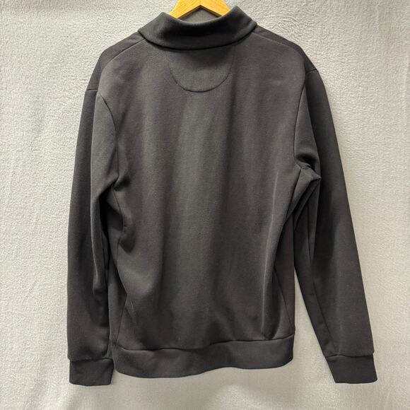 Polo Ralph Lauren Sweatshirt Mens Large Black Pullover 1/4 Snap Mock Neck - Picture 4 of 9